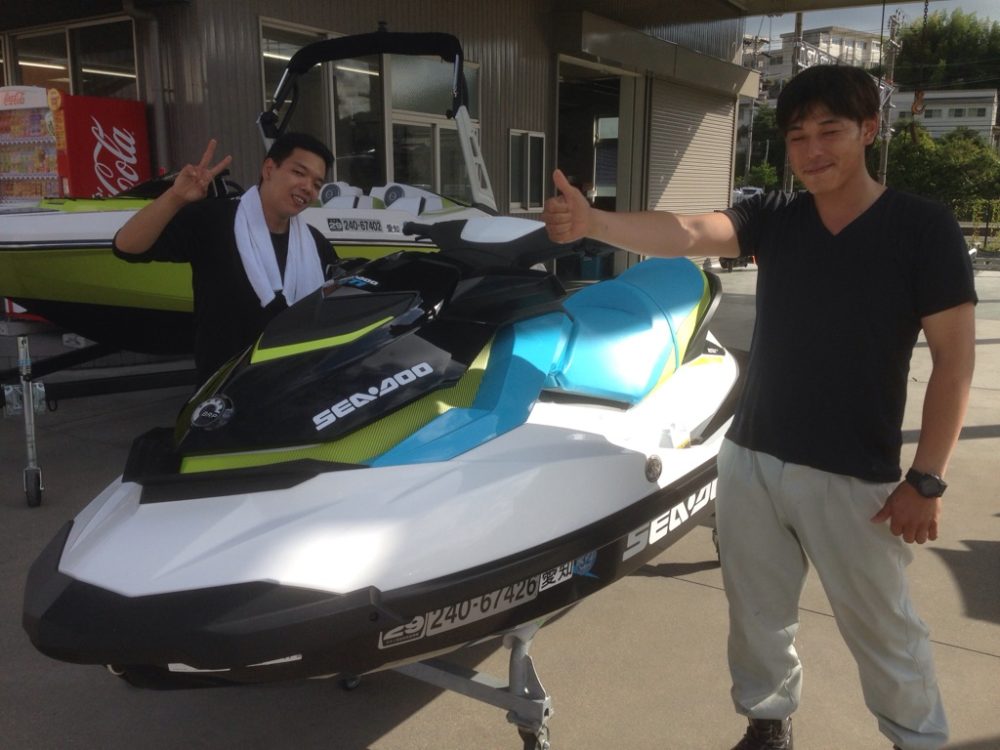 社員の笑顔が溢れます！SEA-DOO　GTI　130納艇です！