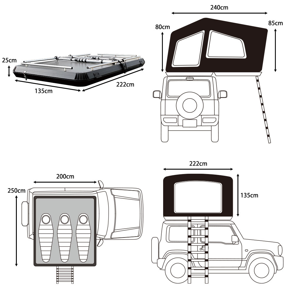 【新品】フルオープン型ルーフテント イメージ05