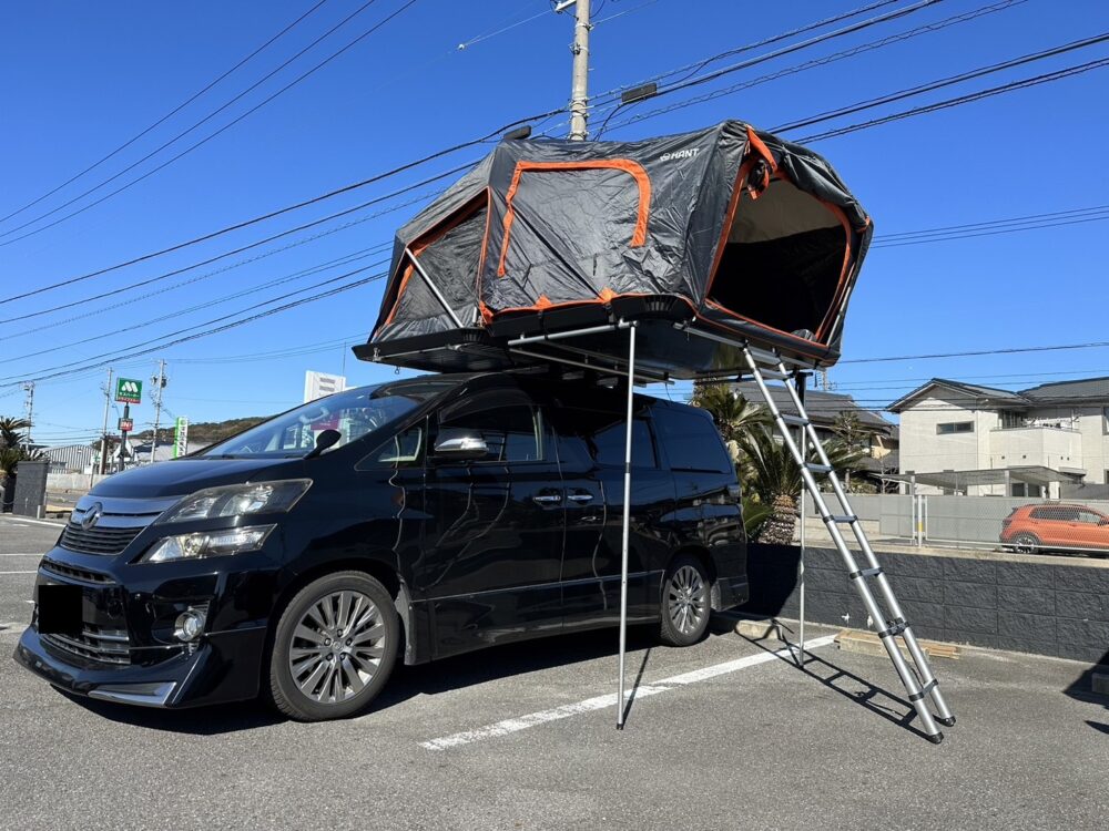 家族みんなでキャンプへGO！HANTフルオープン型ルーフテント納品です！